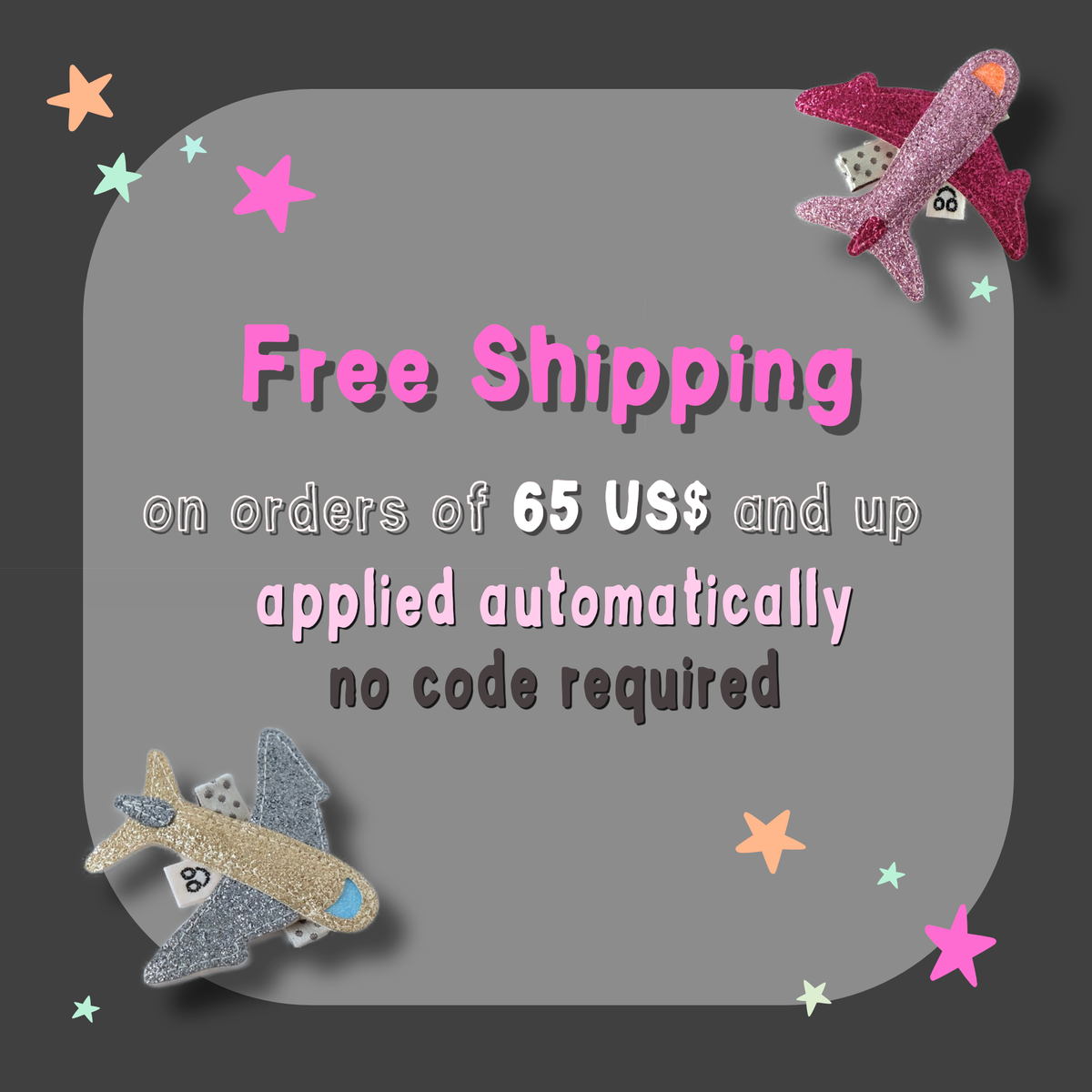doodle.lidoo offers free shipping on all orders in the amount of $65 or more.