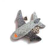 This silver airplane hair clip makes a perfect gift for you little globetrotter.