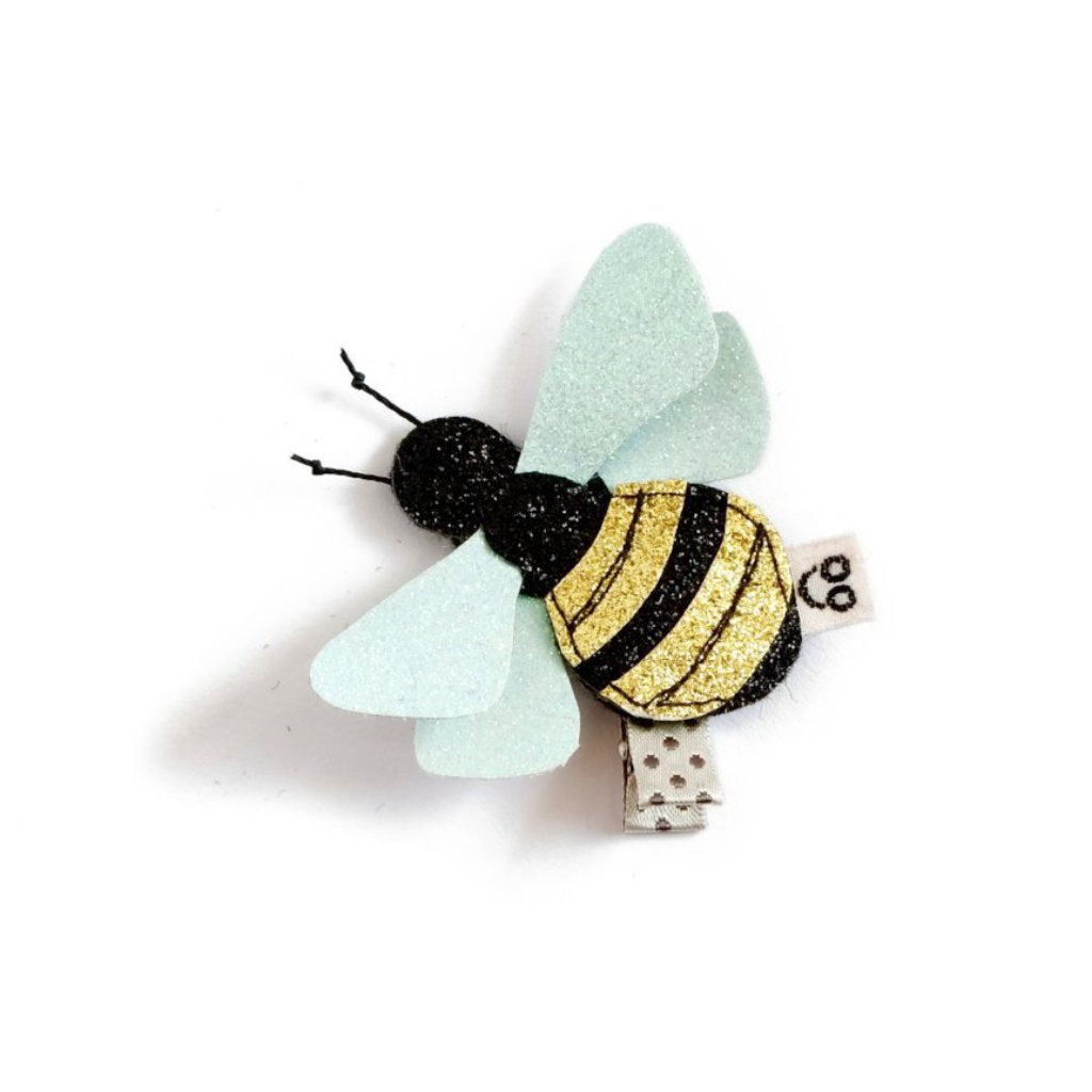 Fun hair clip in the shape of a little bee.