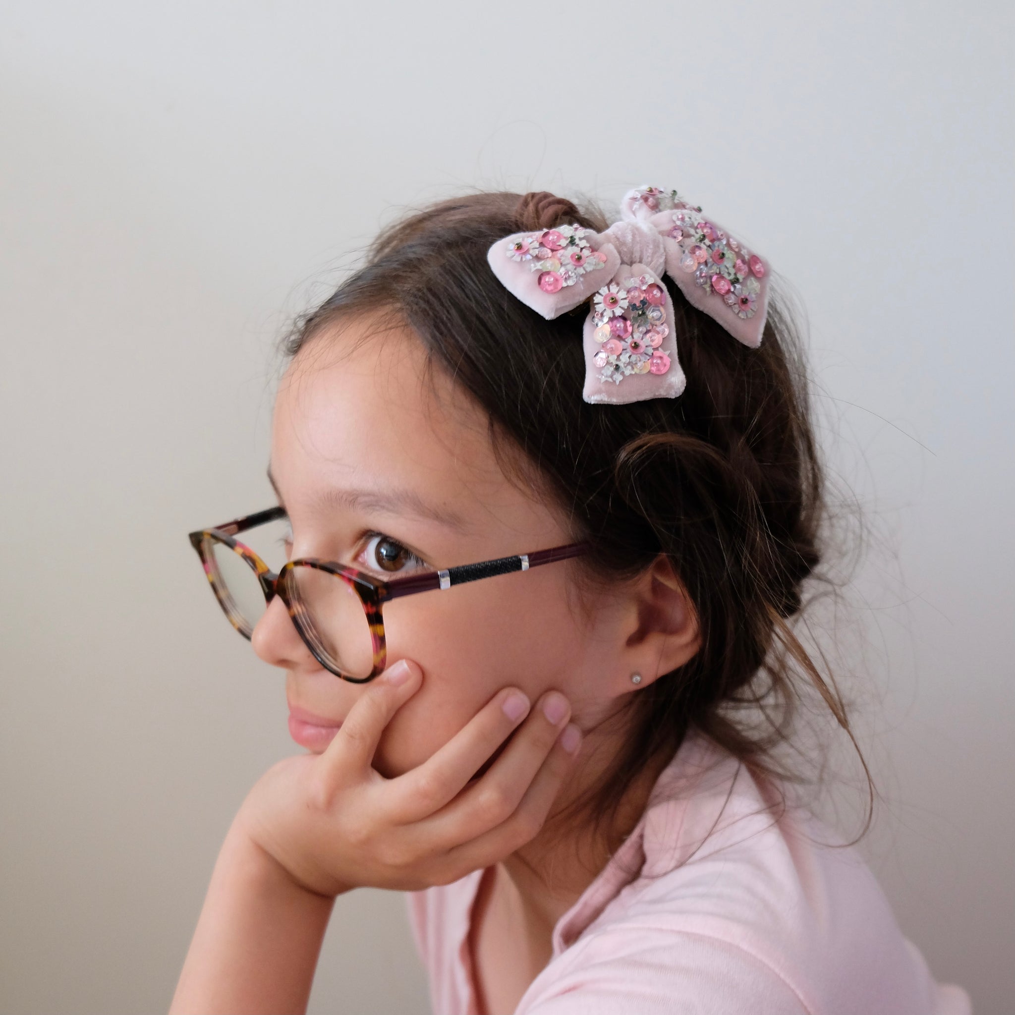 Hair Accessories  Pretty in Pink: Bow-Shaped Hair Clip Delights