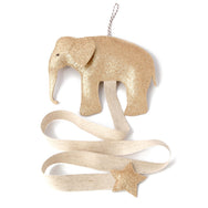 Handmade, wall mounted  hair clip holder in the shape of an elephant. Available in gold, silver or dark grey.  This hair clip holder provides a modern and unique touch to a child's room. 