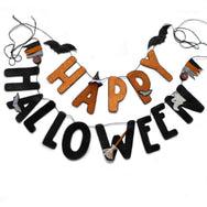 Happy Halloween banner, mantle decoration